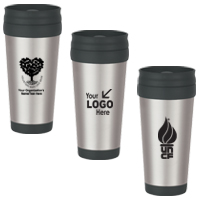 16 Oz. Stainless Steel Tumbler With Slide Action Lid And Plastic Inner Liner